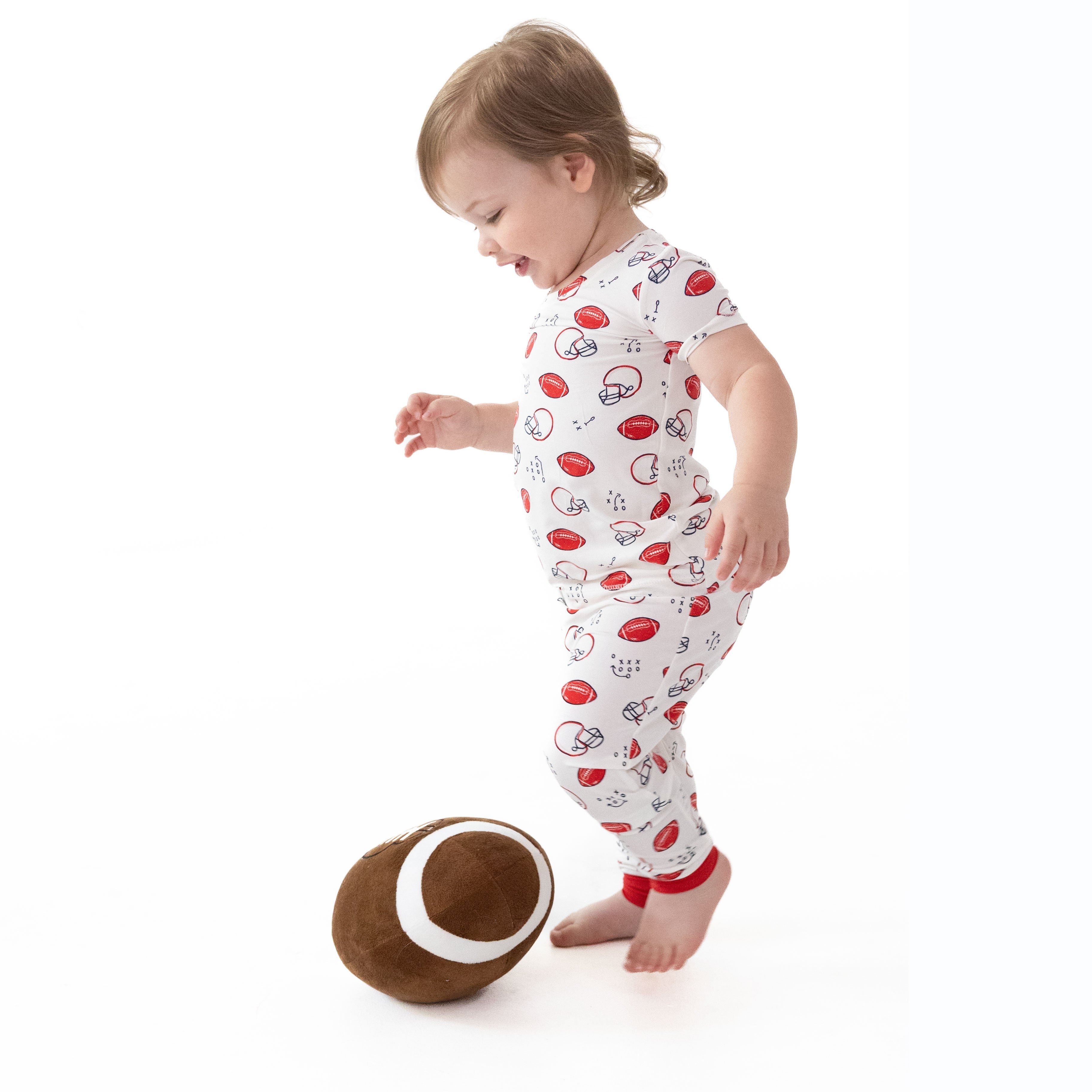 Touchdown Time - Short Sleeve Loungewear Set