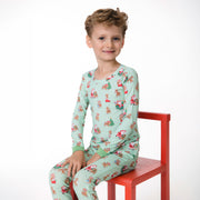 Vintage Reindeer & Santa Uni - Long Sleeve Loungewear Set