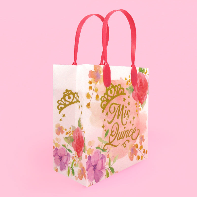 Quicenera Party Favor Bags Treat Bags - Set Of 6 Or 12