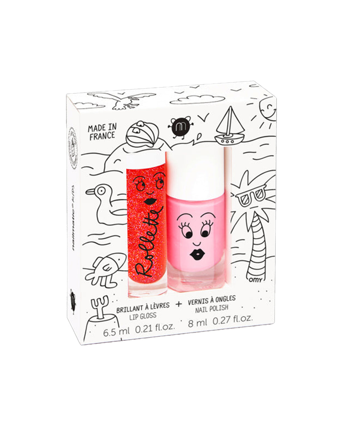 Nailpolish And Lip Gloss Set For Kids Holidays