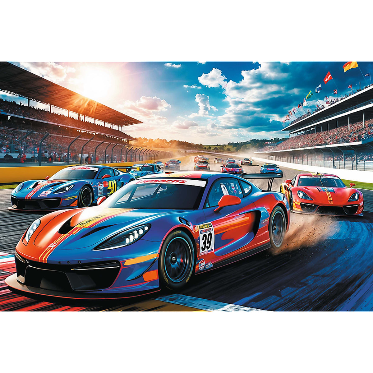 Kids Fast Racer 100 Piece Puzzle