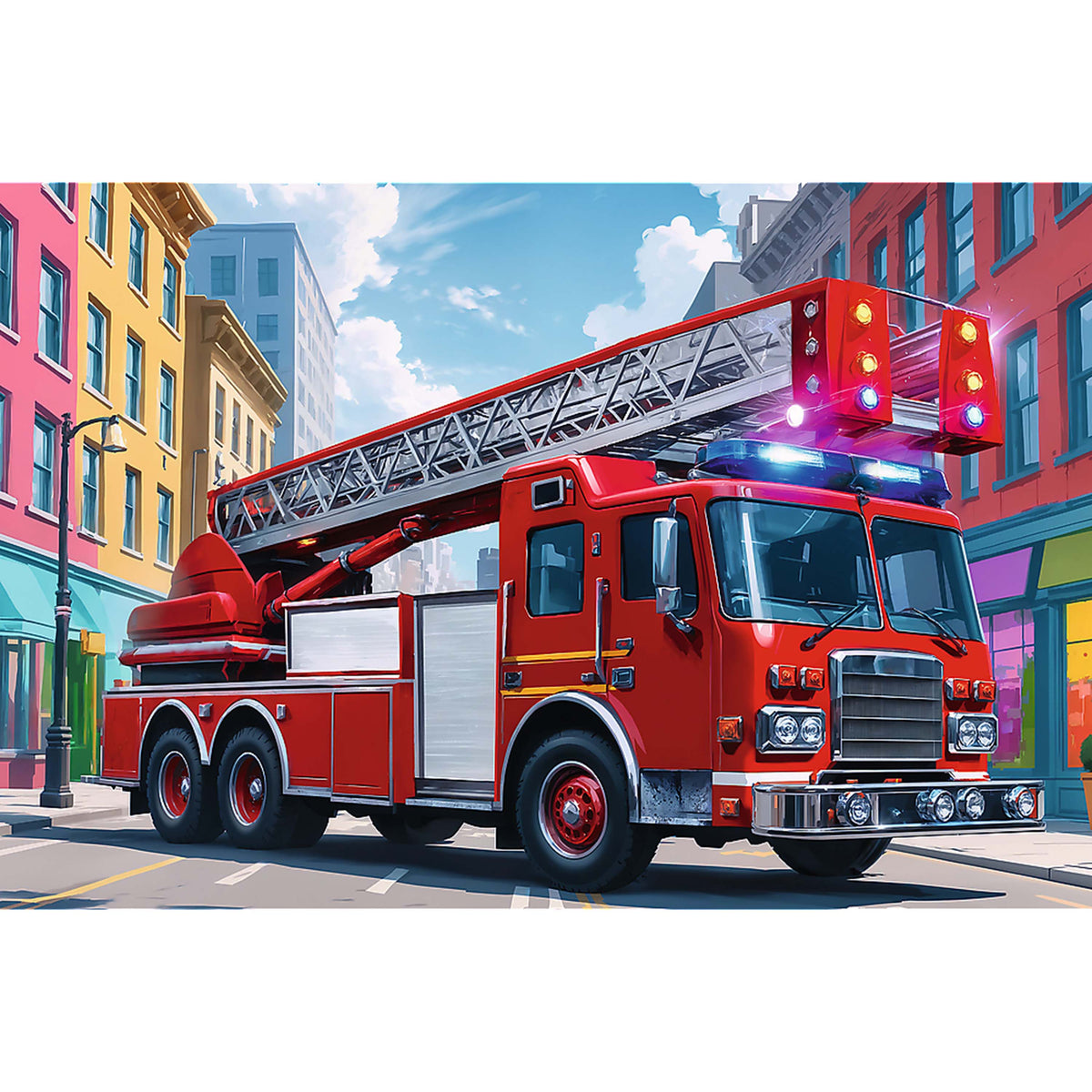 Kids Fire Truck 60 Piece Puzzle