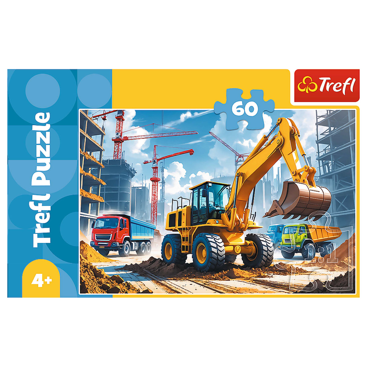 Kids Backhoe Loader Tractor 60 Piece Puzzle