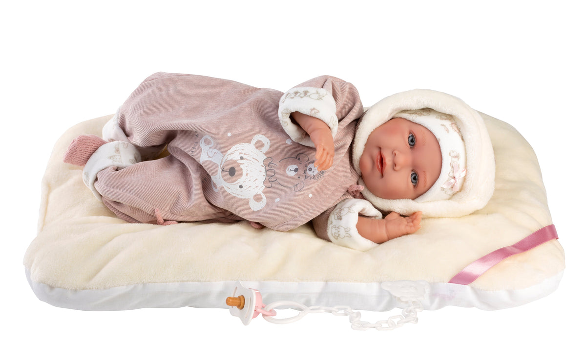 16.5" Articulated Newborn Doll Kim with Cushion