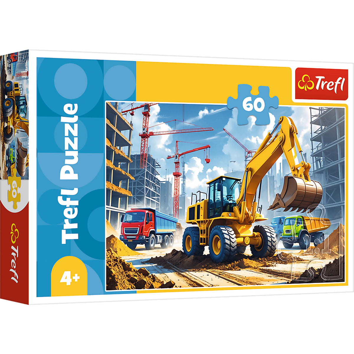 Kids Backhoe Loader Tractor 60 Piece Puzzle
