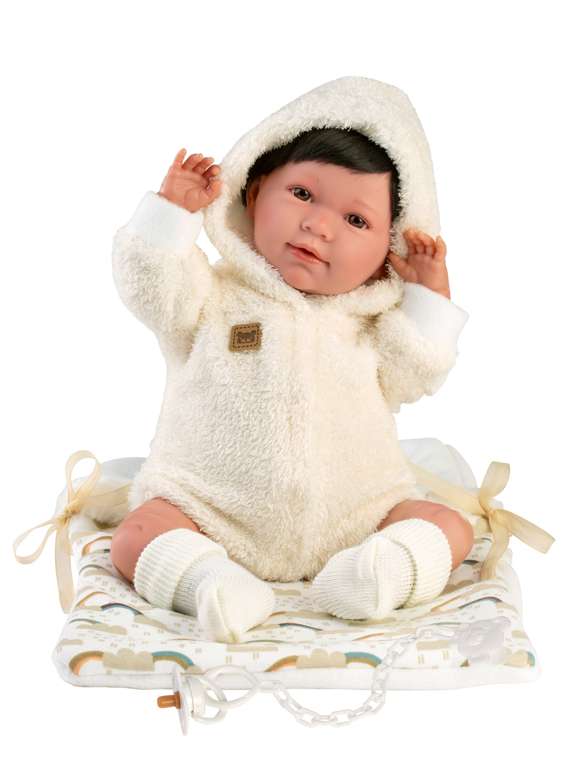 16.5" Articulated Newborn Doll Alejandro with Cushion