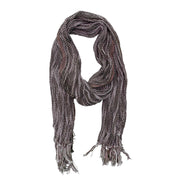 Grey With Mauve Woven Scarf