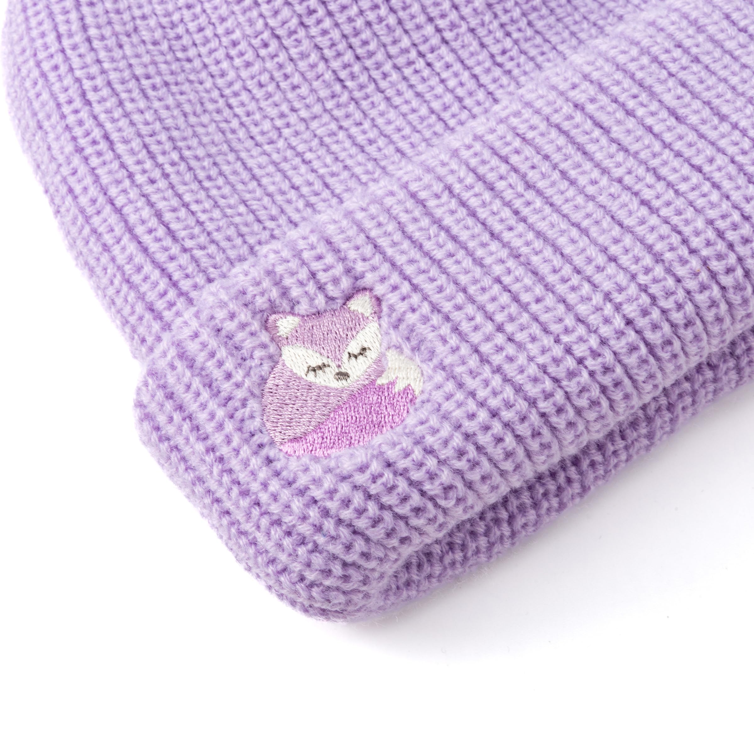 Girls Purple Beanie For Ages 3 To 10 Years, Premium Quality Winter Essential