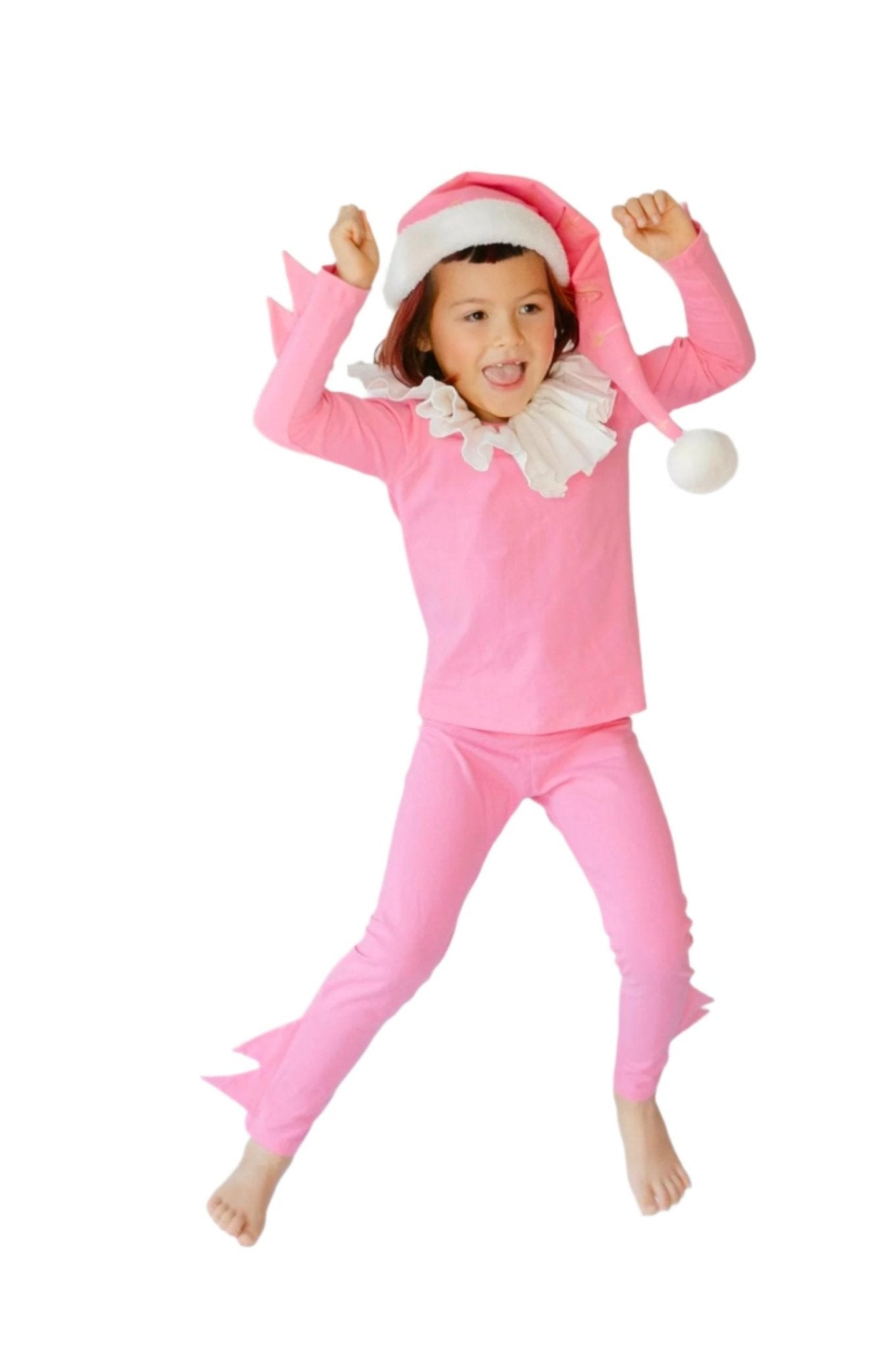 Pink Holiday Elf Pajama Costume