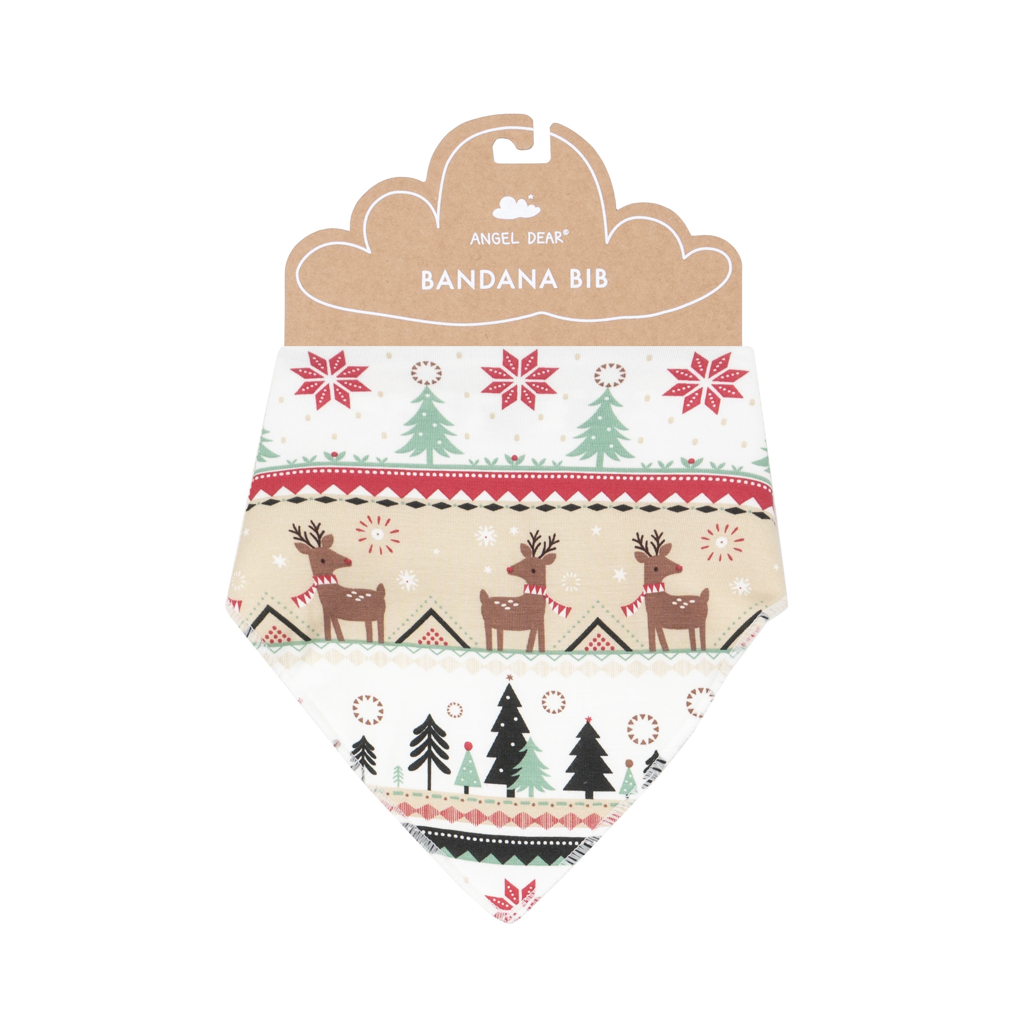 Bandana Bib - Reindeer Fair Isle