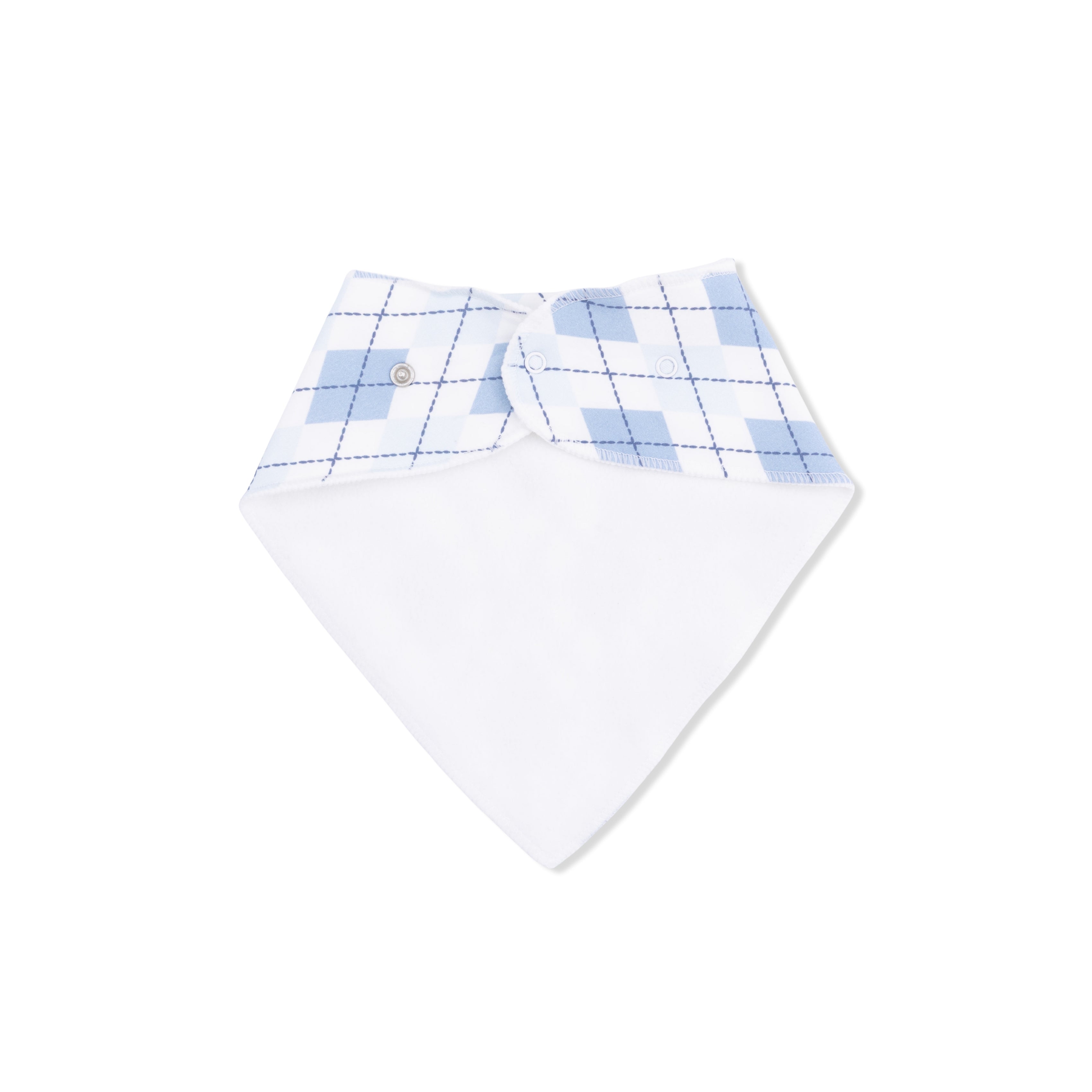 Blue Argyle - Bandana Bib