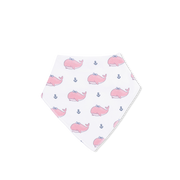 Bubbly Whale With Bow  Pink - Bandana Bib