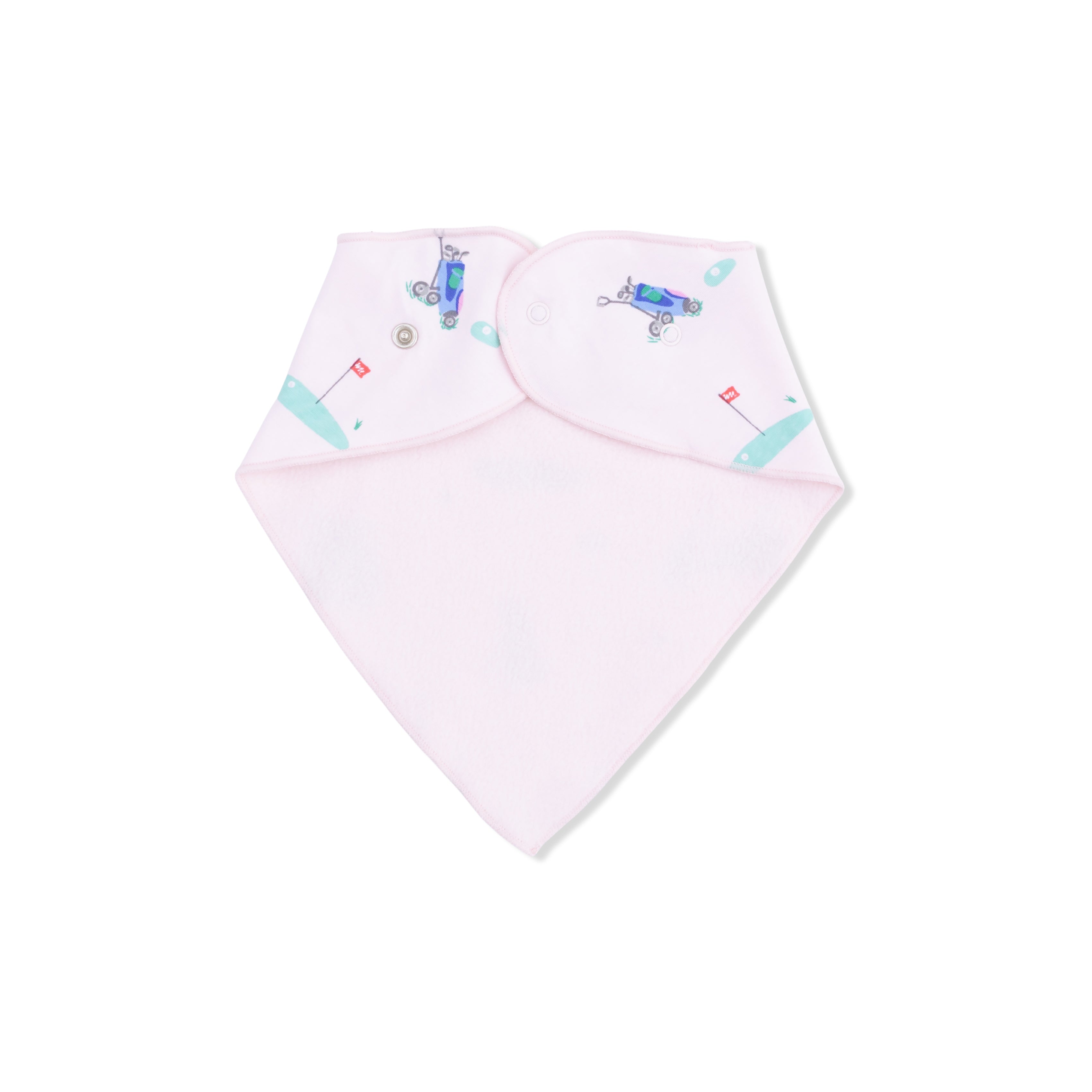 Vintage Golf Carts Pink - Bandana Bib