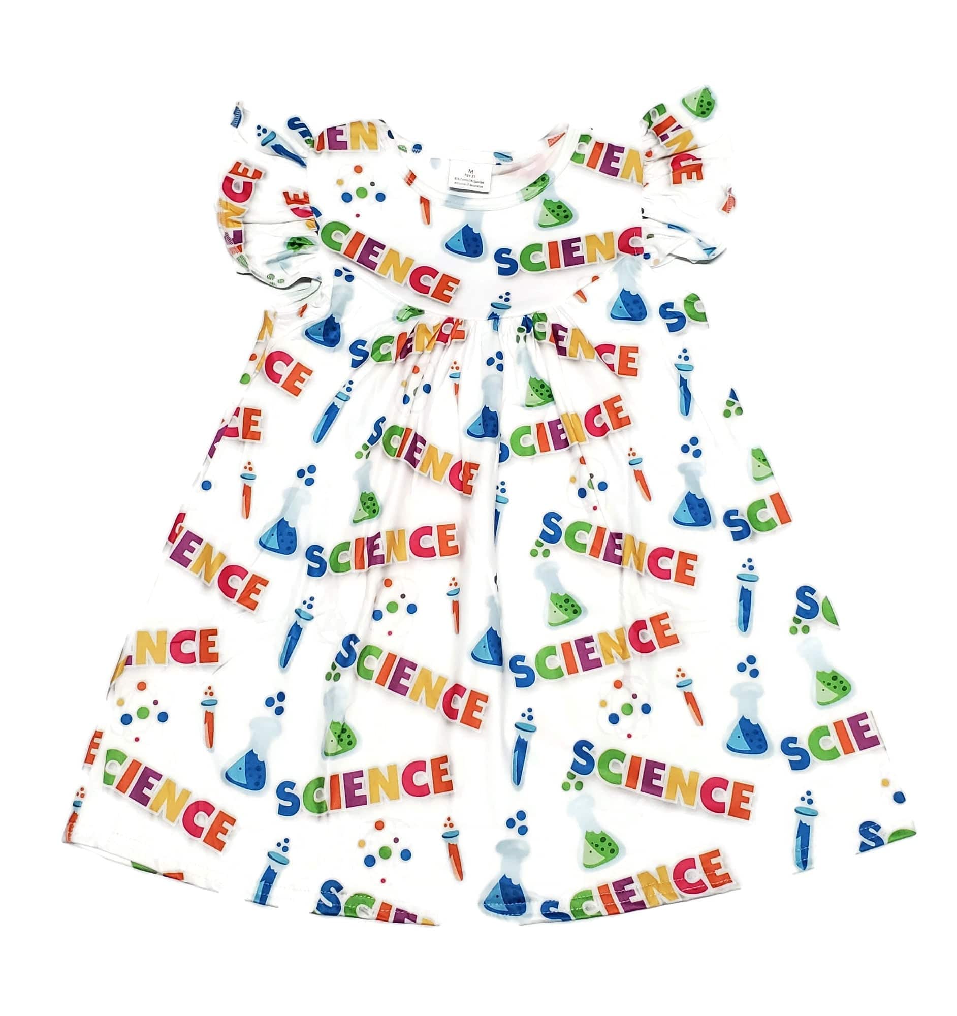 Colorful Science! Milk Silk Flutter Dress