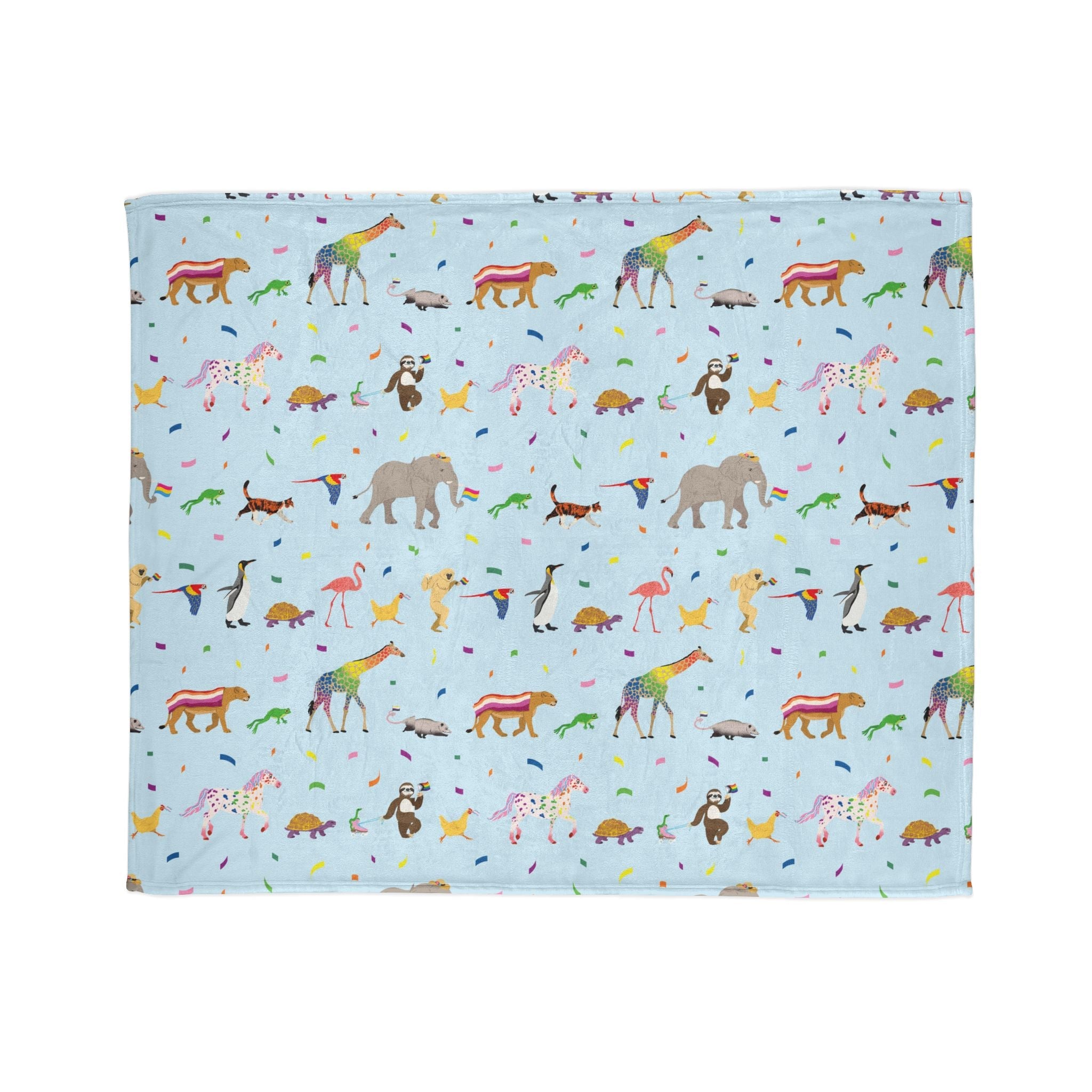 Rainbow On My Parade Pride 2025 Rainbow Flag Cozy Throw Blanket 50"x60"