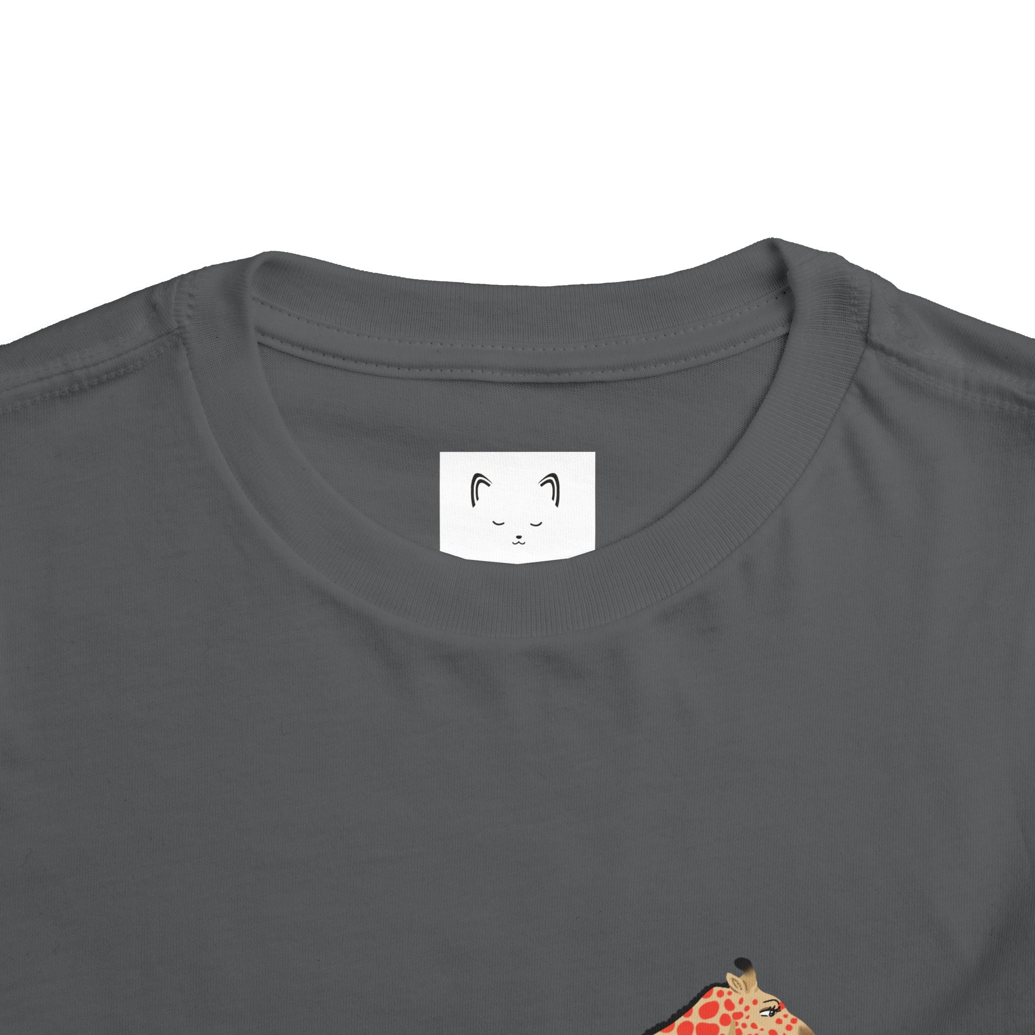 Rainbow On My Parade Giraffe Toddler Tee Shirt