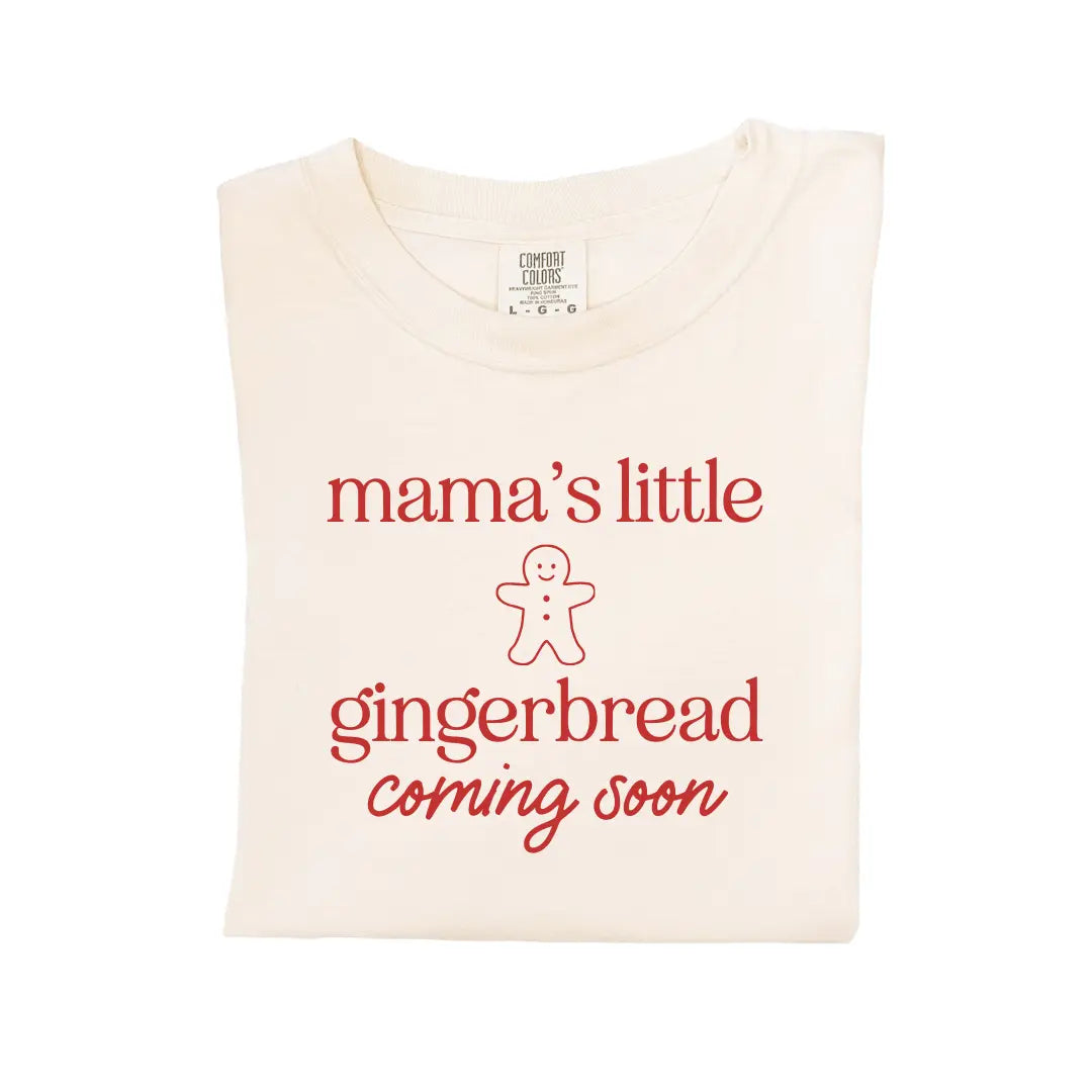 Mama's Little Gingerbread Coming Soon Maternity Tee