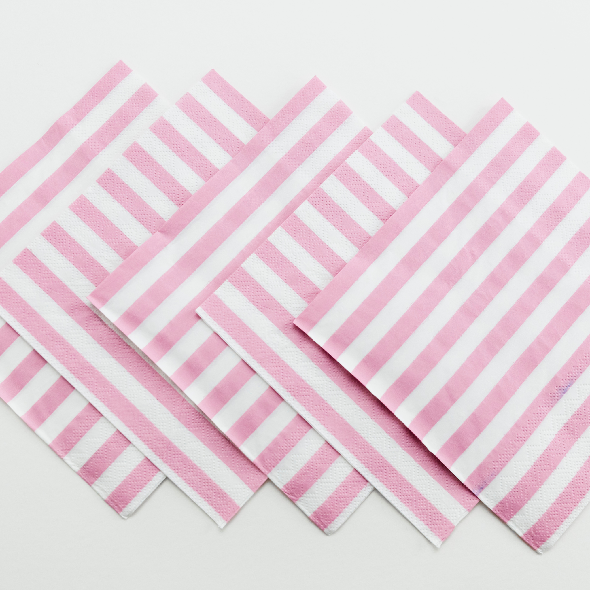 Classic Pink Stripe Paper Napkin