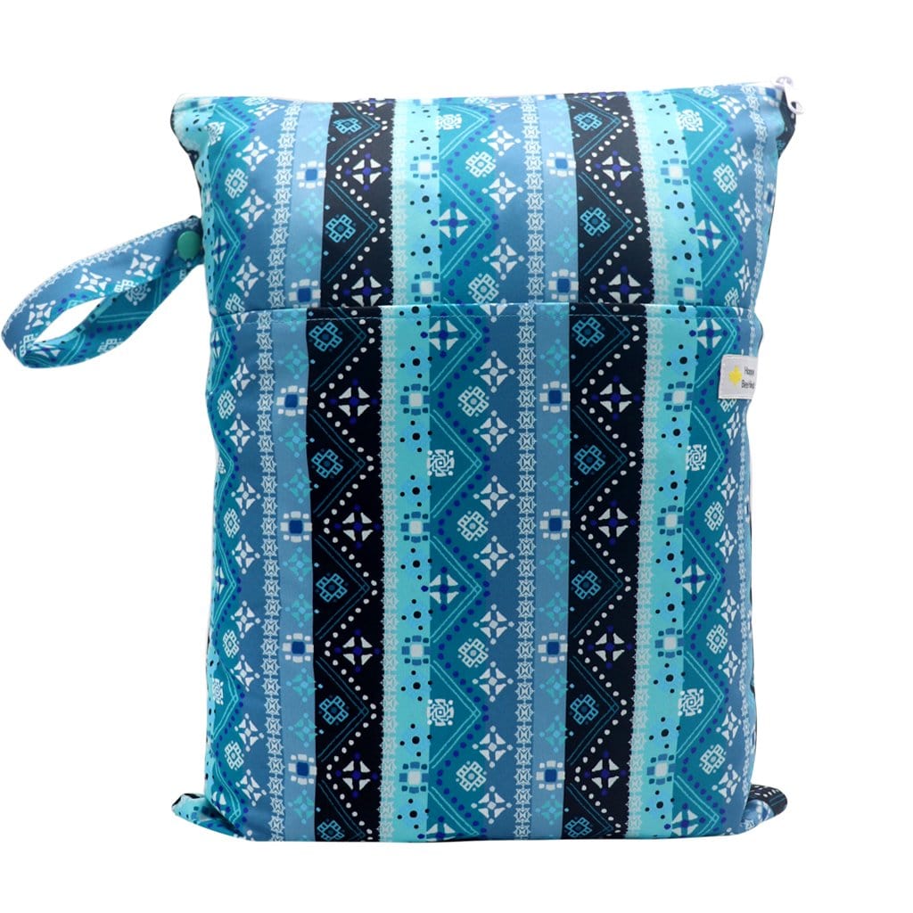 Double Pocket Wet Bag By Happy Beehinds - Aztec