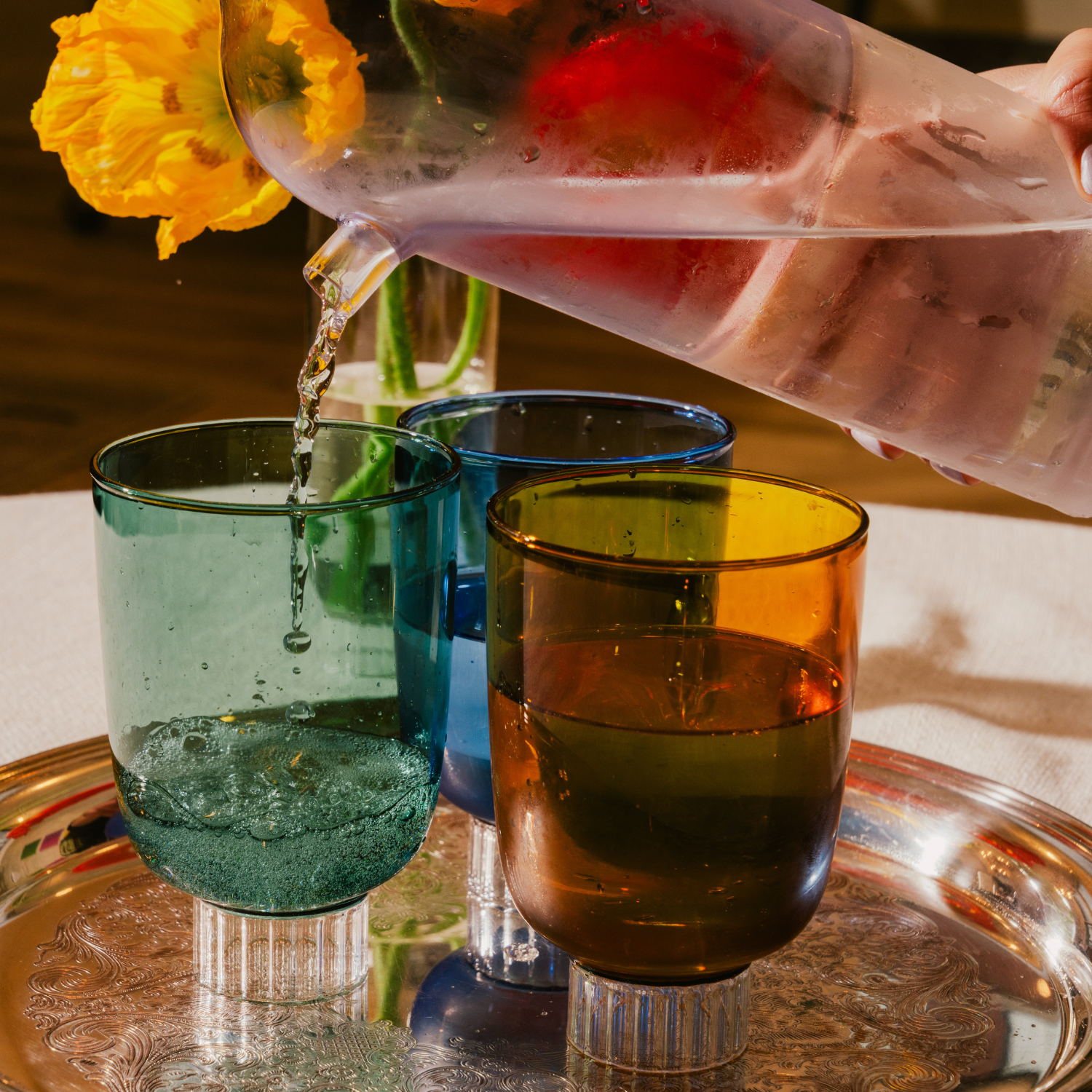 Romantic Stemless Wine Glasses