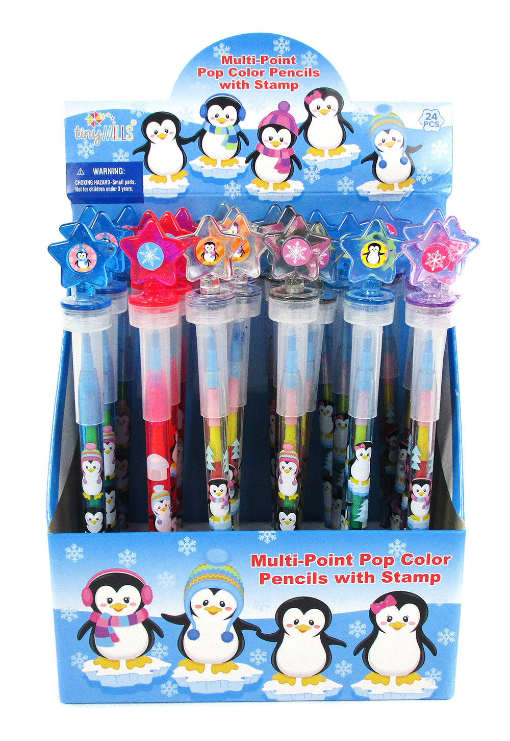 Penguin Stackable Crayon With Stamper Topper