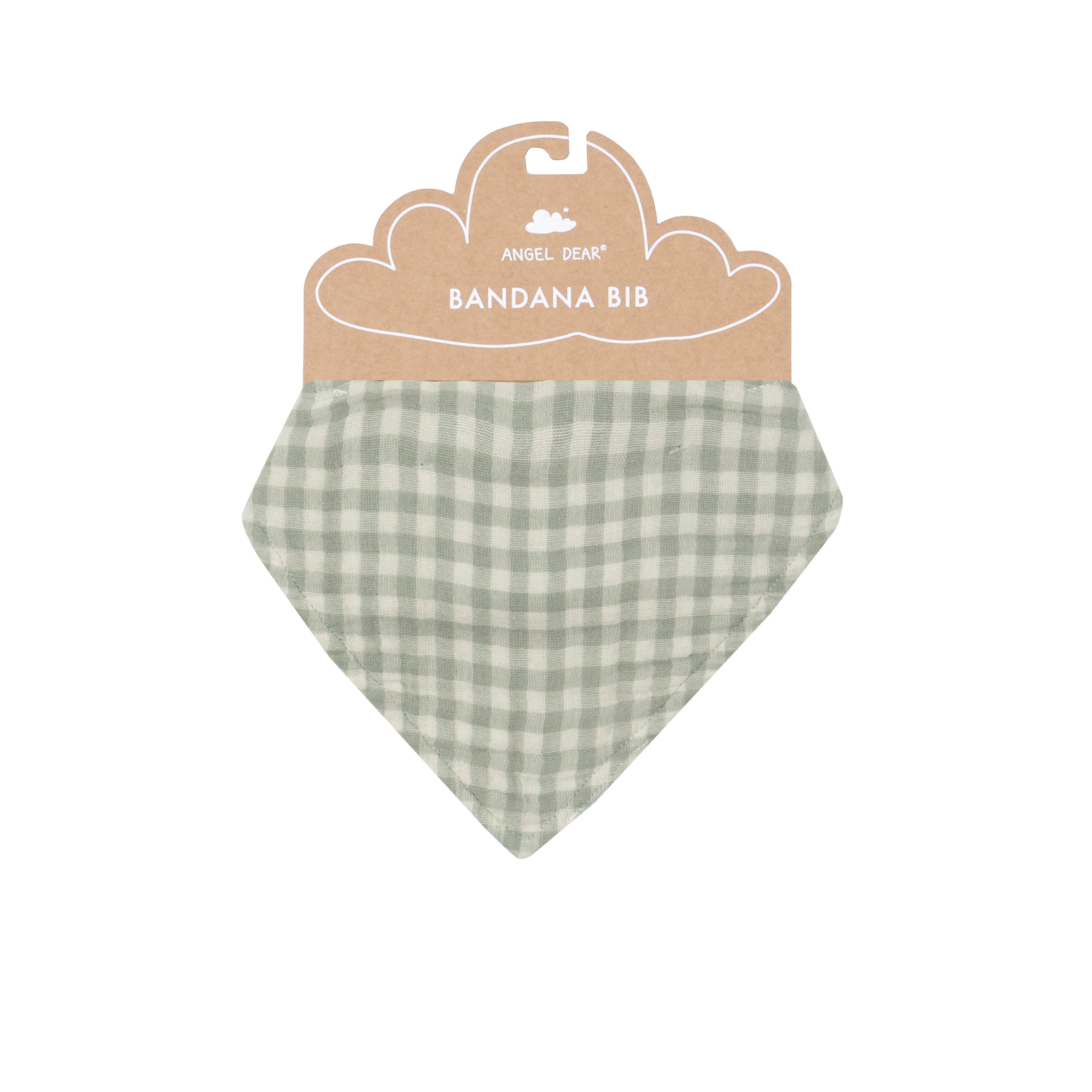 Bandana Bib - Mini Green Gingham