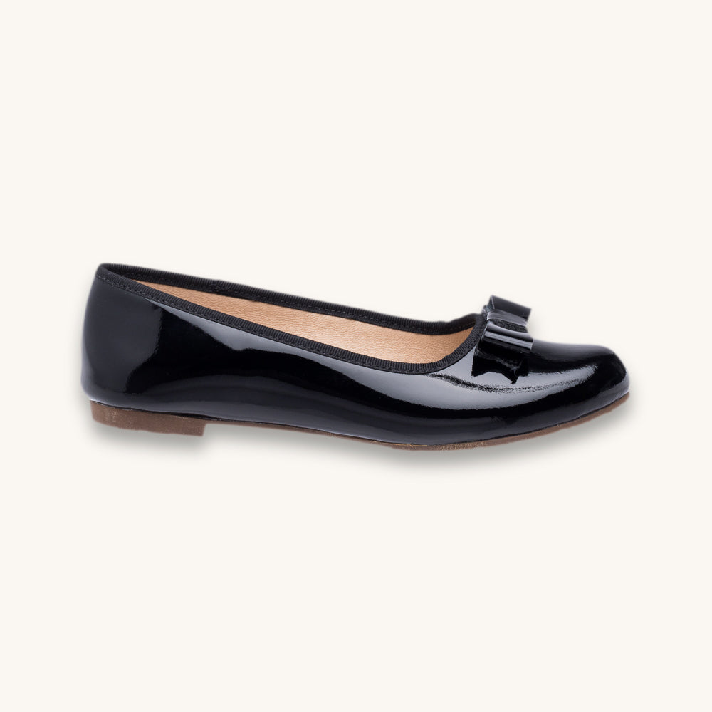 Camille Flats Ptn Black
