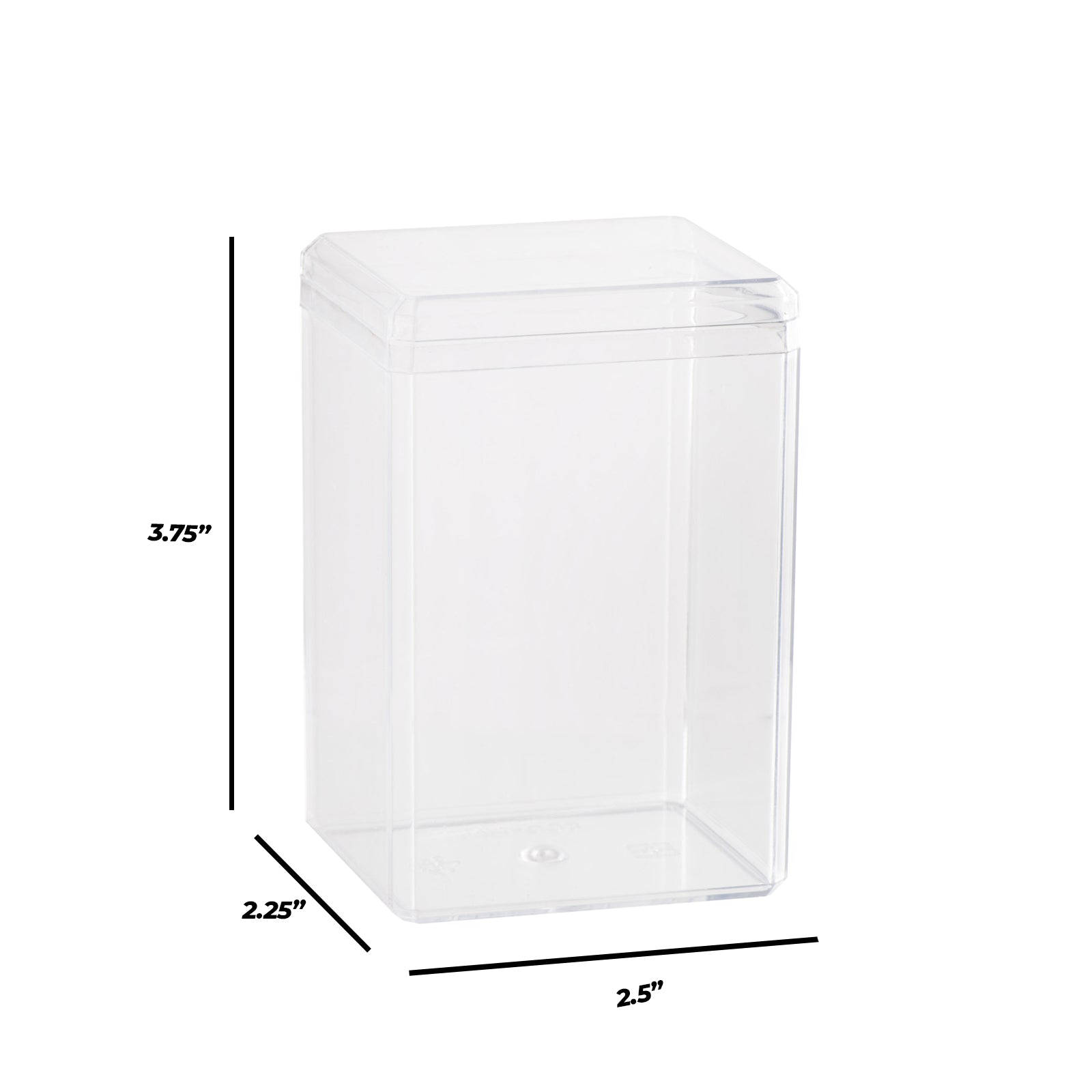 Clear Acrylic Boxes 2.5"x2.25"x3.75" 24 Pack