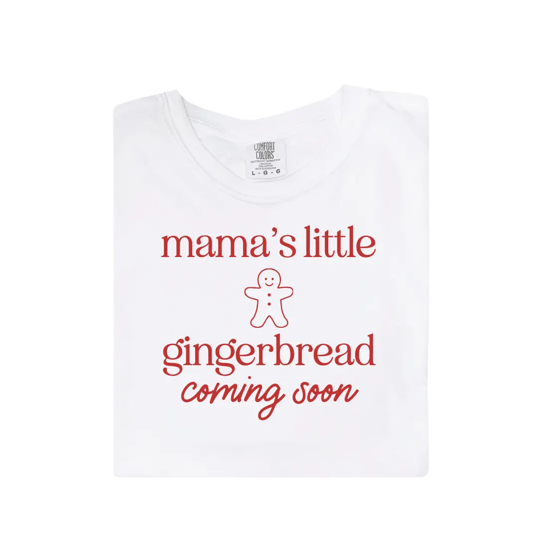Mama's Little Gingerbread Coming Soon Maternity Tee