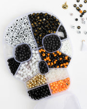 Halloween Skull Compartment Box Diy Letter Bead Kit