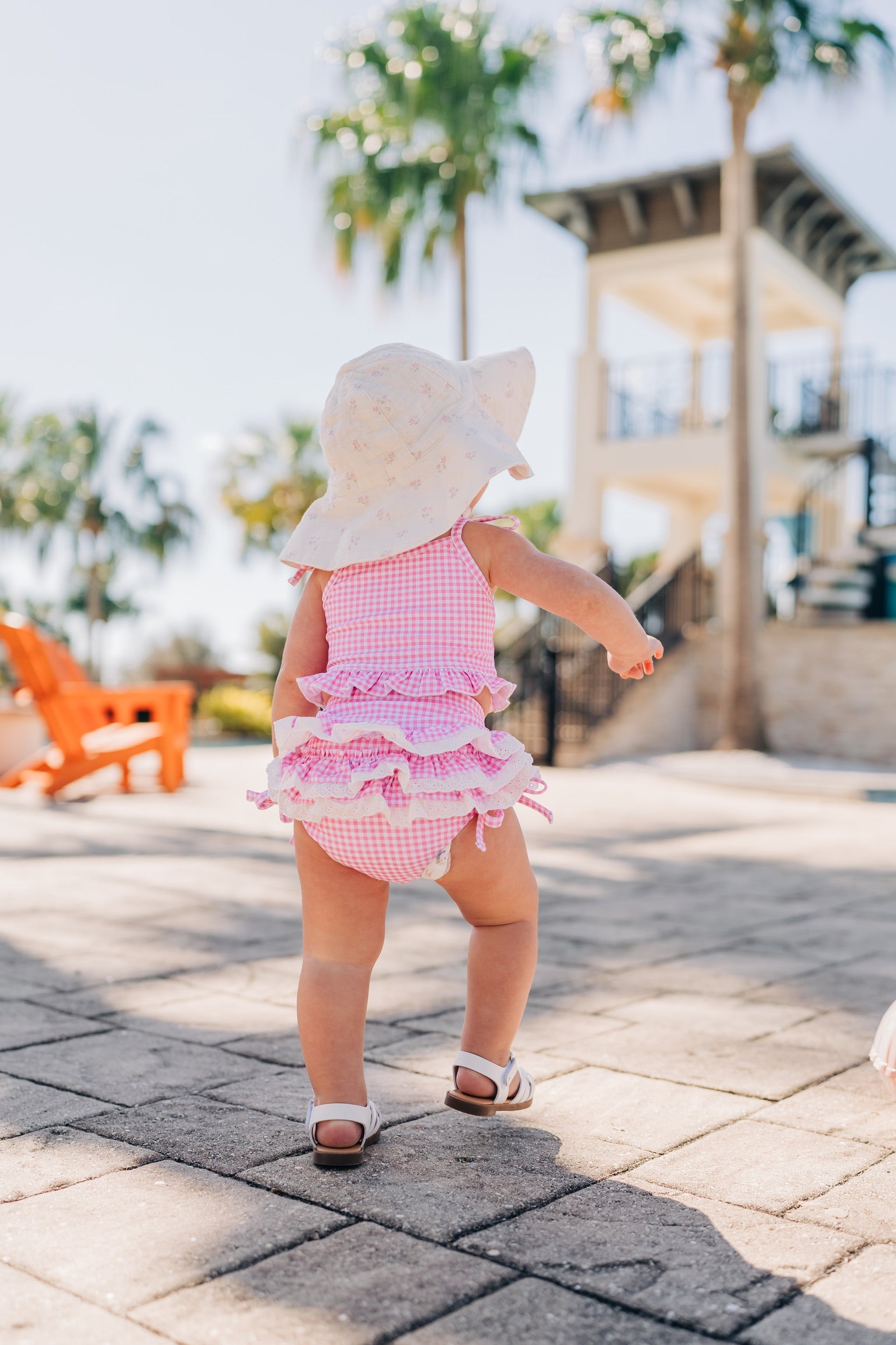 Paradise Pink Gingham High Waisted Bikini