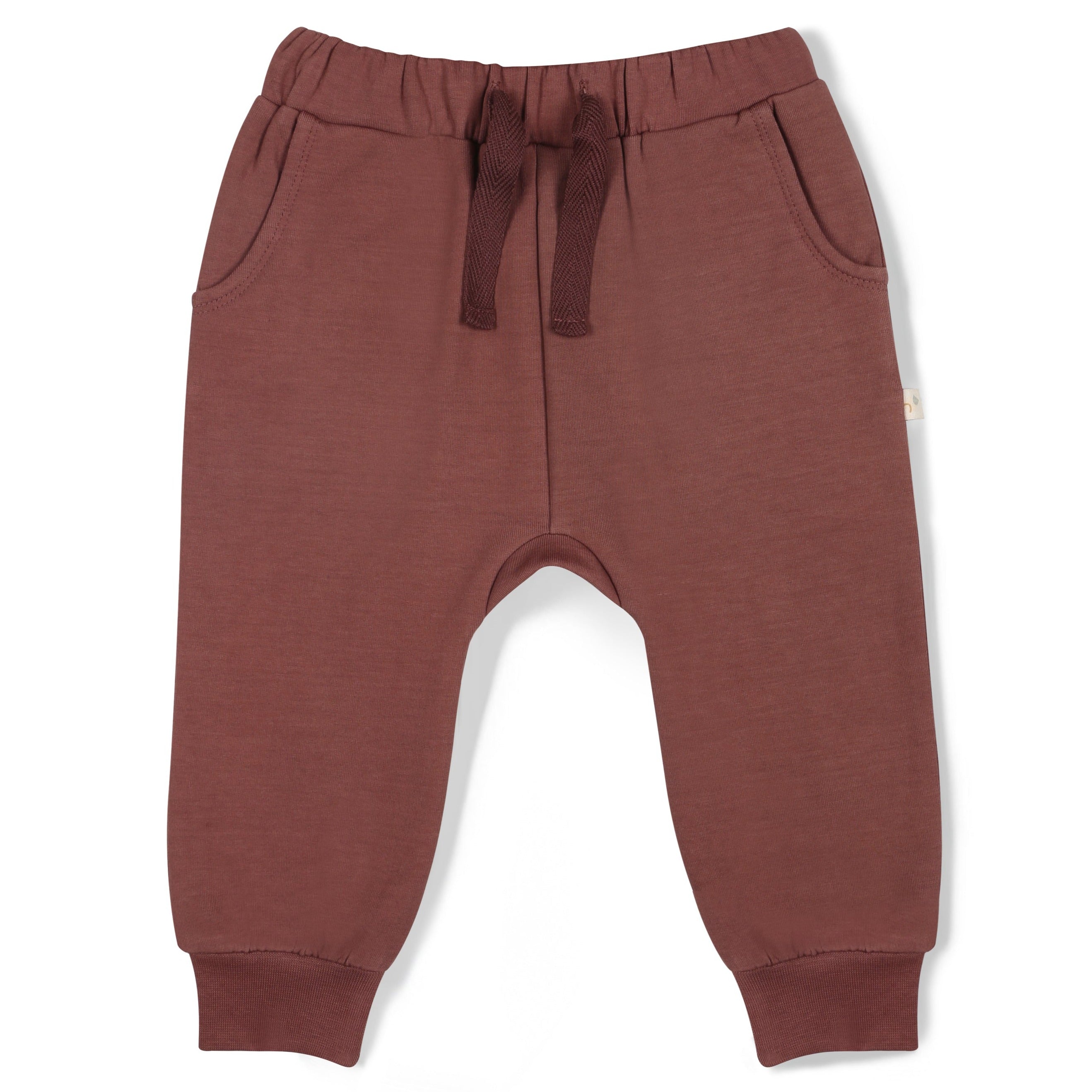 Organic Fleece Jogger Pants - Plum