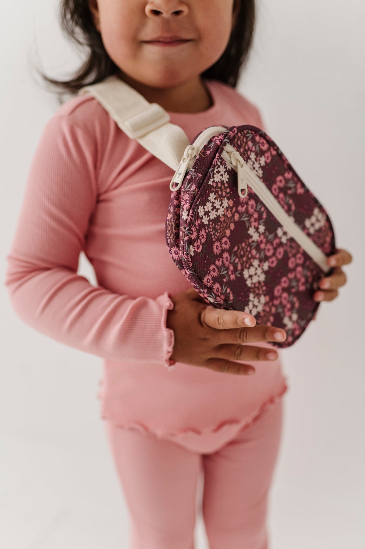 Girls Mini Belt Bag In Cluster Garden Floral
