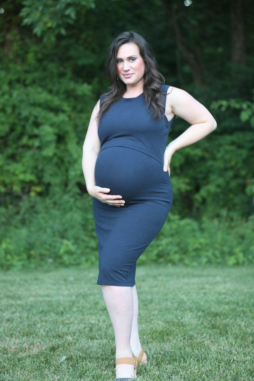 Little Breastfeeding Dress - Navy