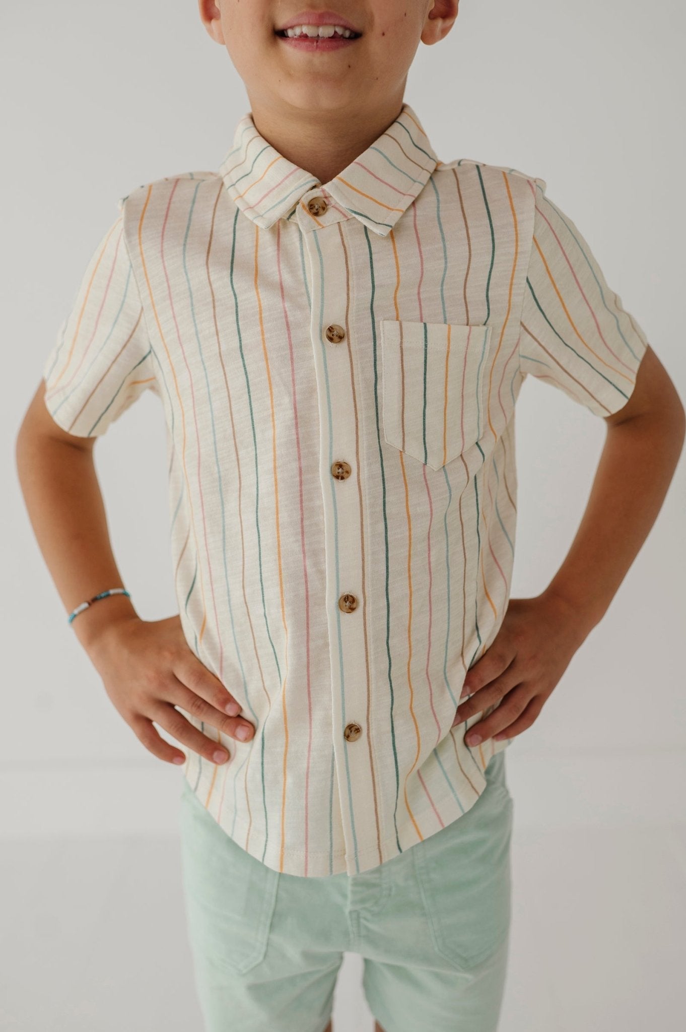 Boy's Collar Button Shirt