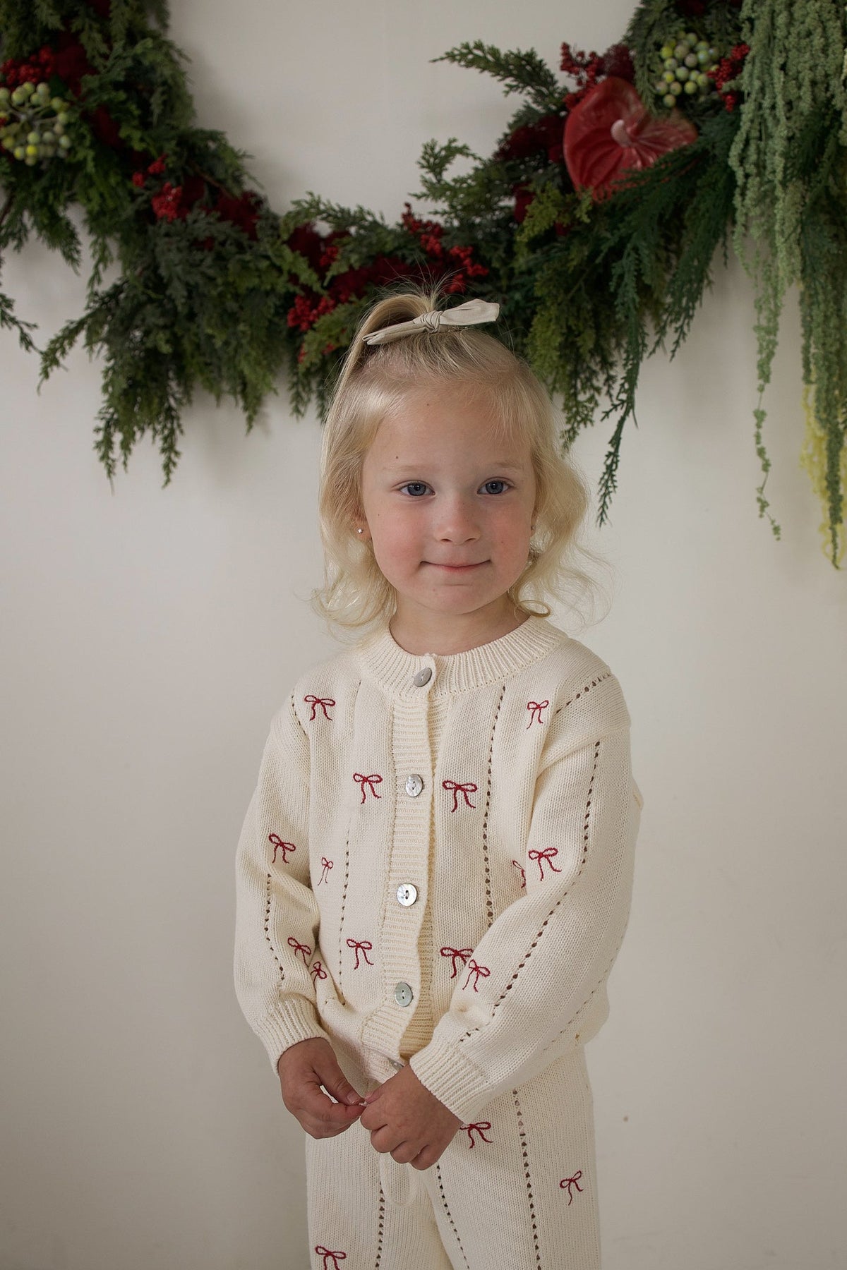 Cardigan & Knit Pant Set | Ribbons