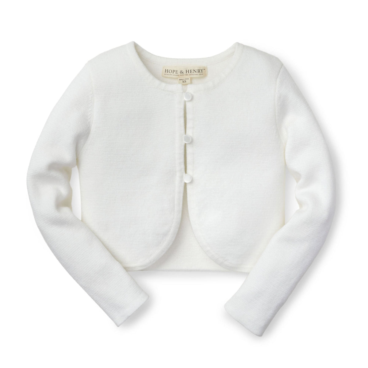 Organic Curved Hem Cardigan