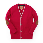 Tipped Organic Cardigan With Elbow Patches - Baby
