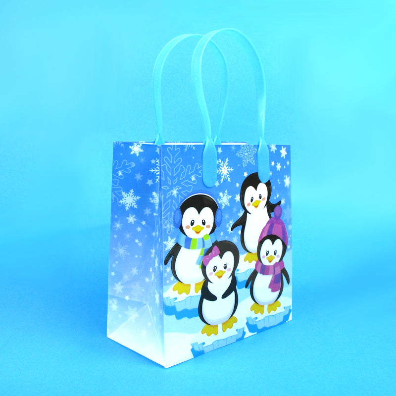 Penguins Party Favor Treat Bags - Set Of 6 Or 12