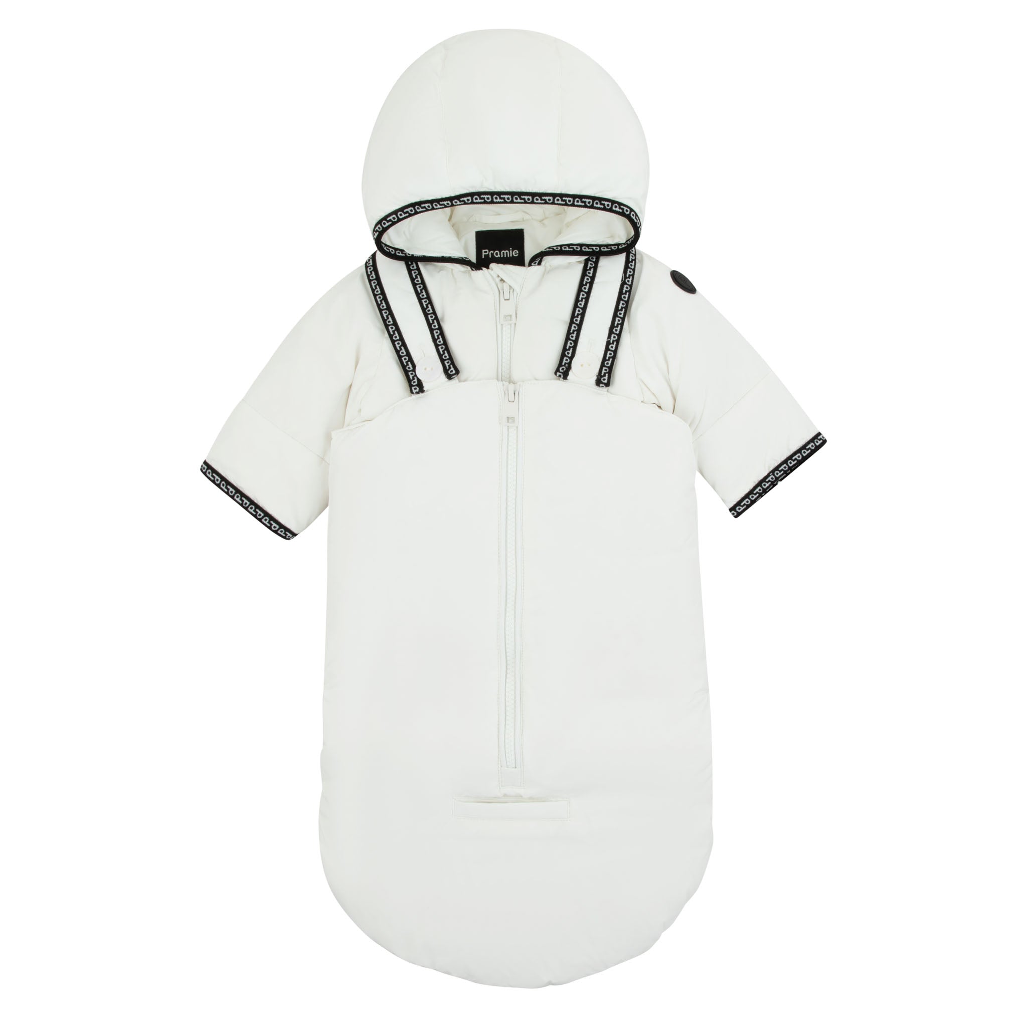 Pramie Black Binding Snowsuit | Cozy, Luxe Winterwear For Babies 3m-9m