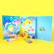 Shark Family Coloring Books With Crayons Party Favors - Set Of 6 Or 12