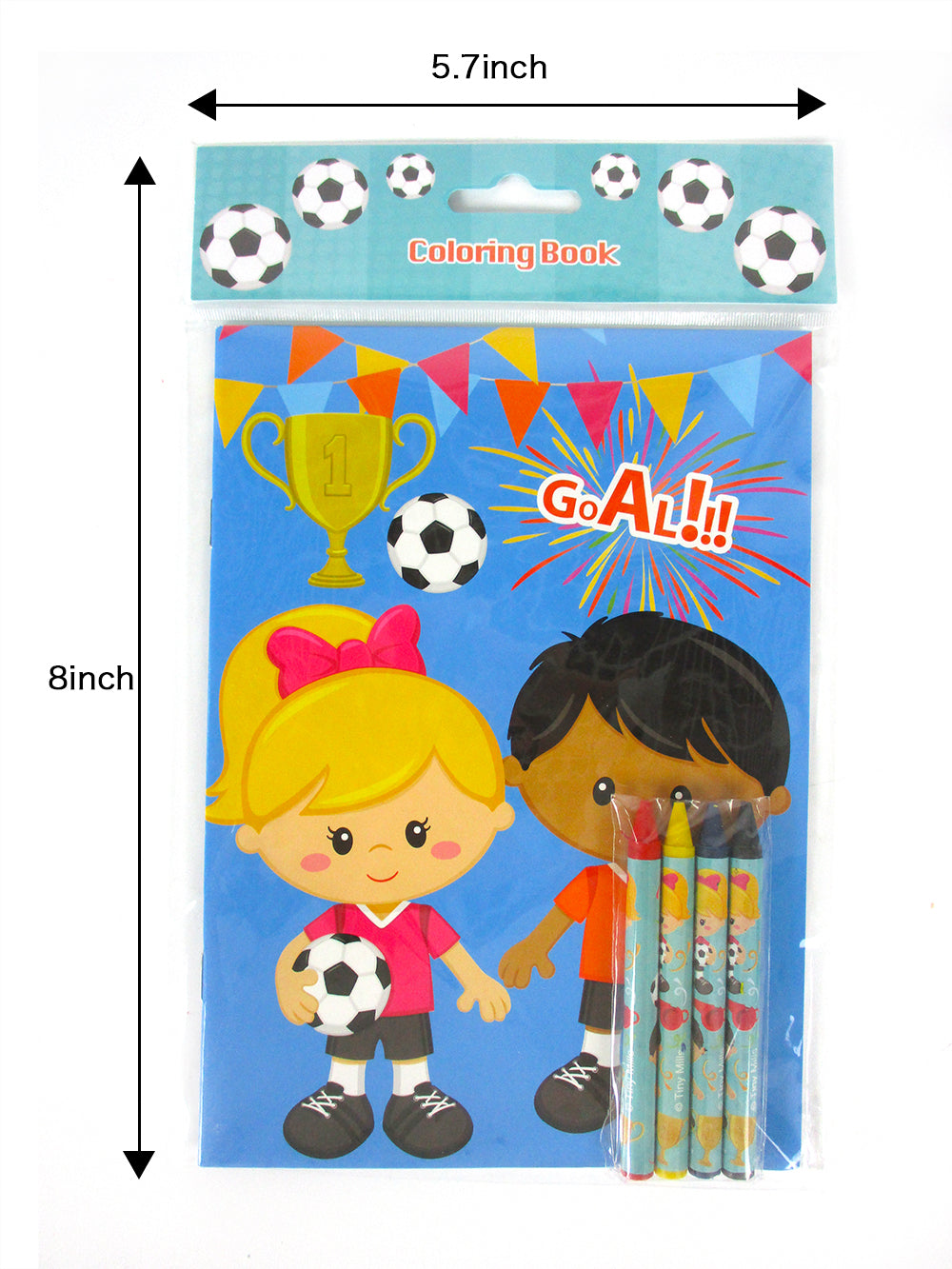 Soccer Coloring Books With Crayons Party Favors - Set Of 6 Or 12