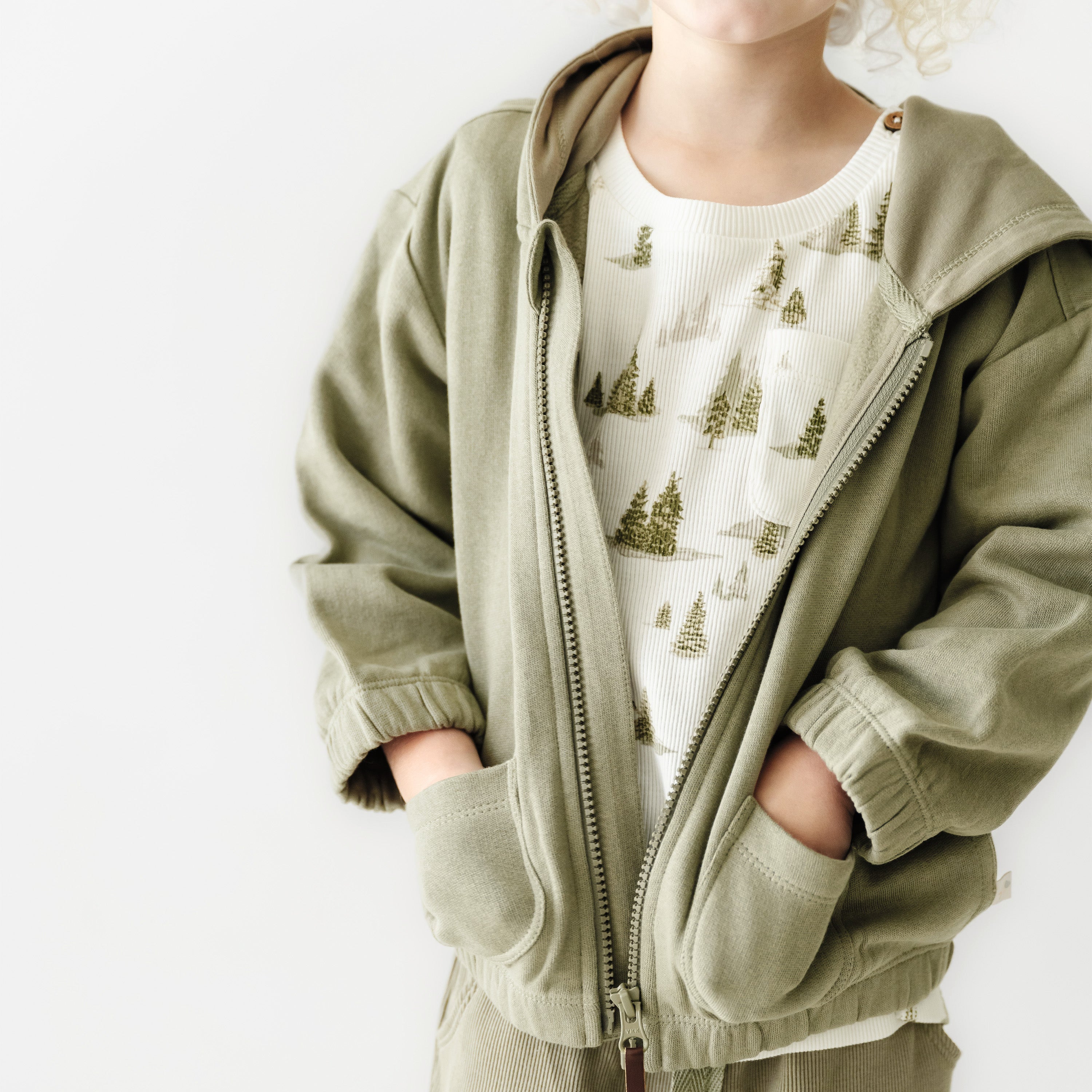 Organic Hooded Jacket - Olive