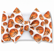 Basketball Baby Headwrap Bow