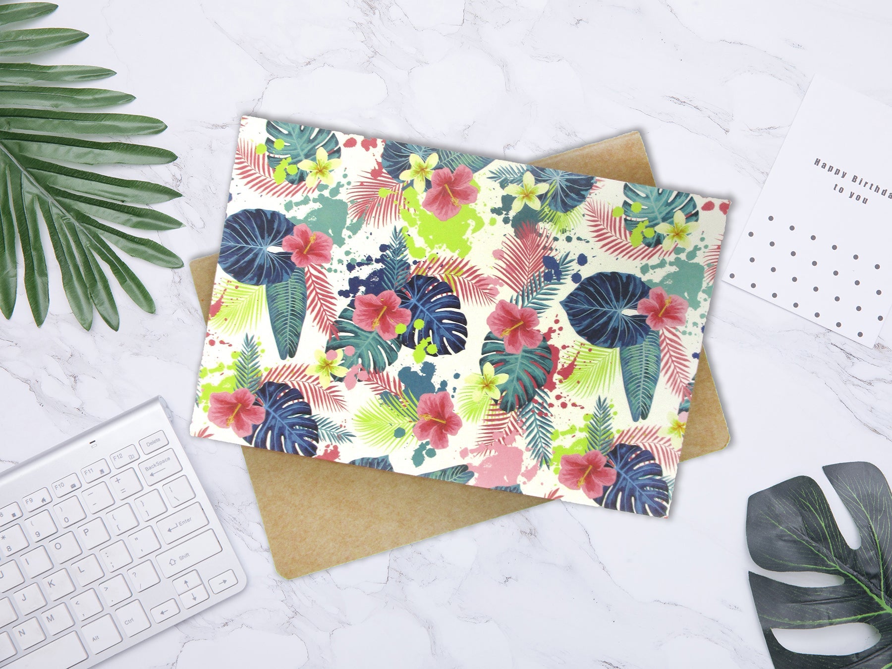 Tropical Hawaiian Florals - 36 Pack Assorted Greeting Cards For All Occasions - 6 Design