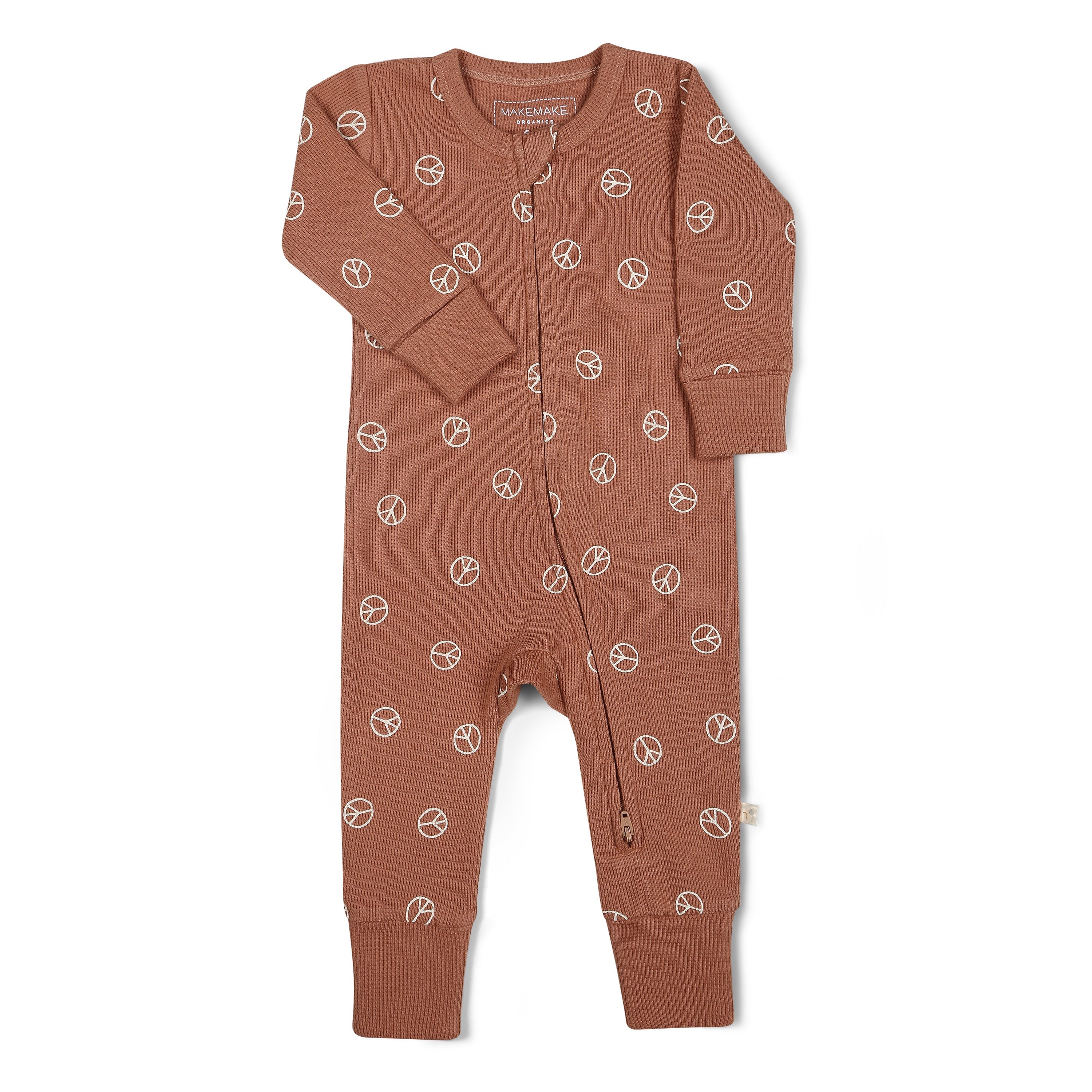 Organic 2-way Zip Romper - Peace