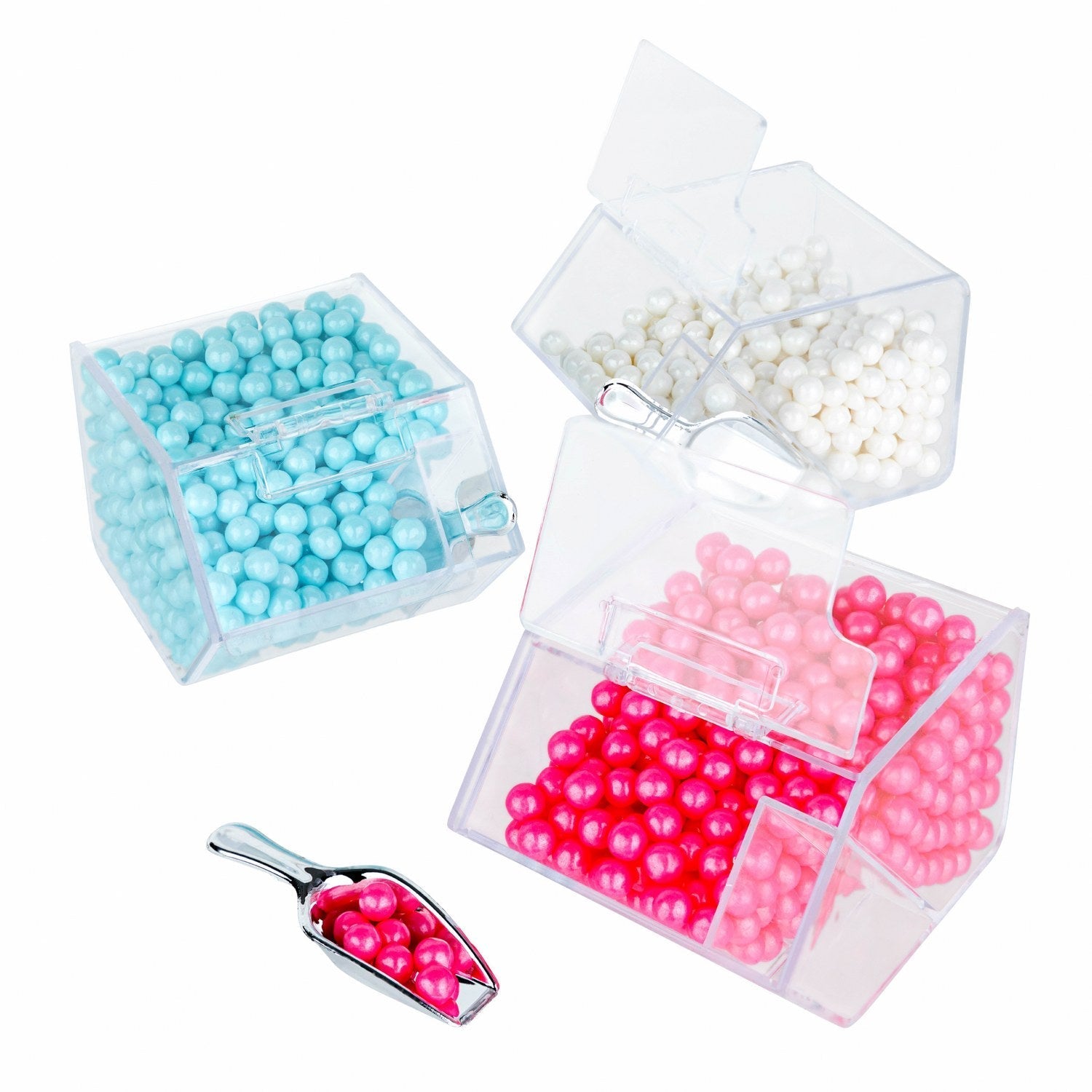 Candy Box Shaped Acrylic Candy Boxes 12 Pack 3.44"x2.69"x2.2"