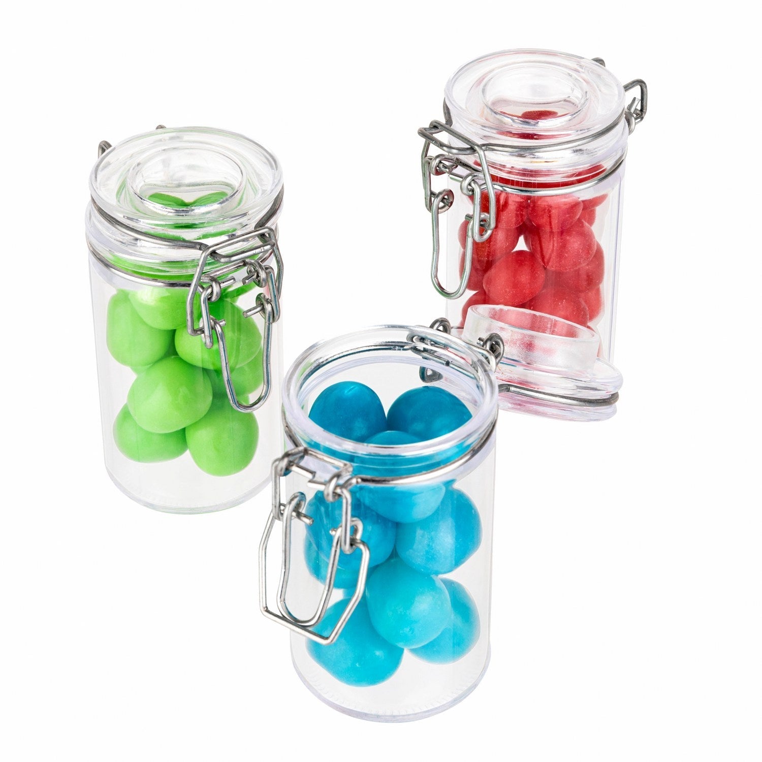 Clamp Jar Shaped Acrylic Candy Boxes 12 Pack 1.75"x3.5"