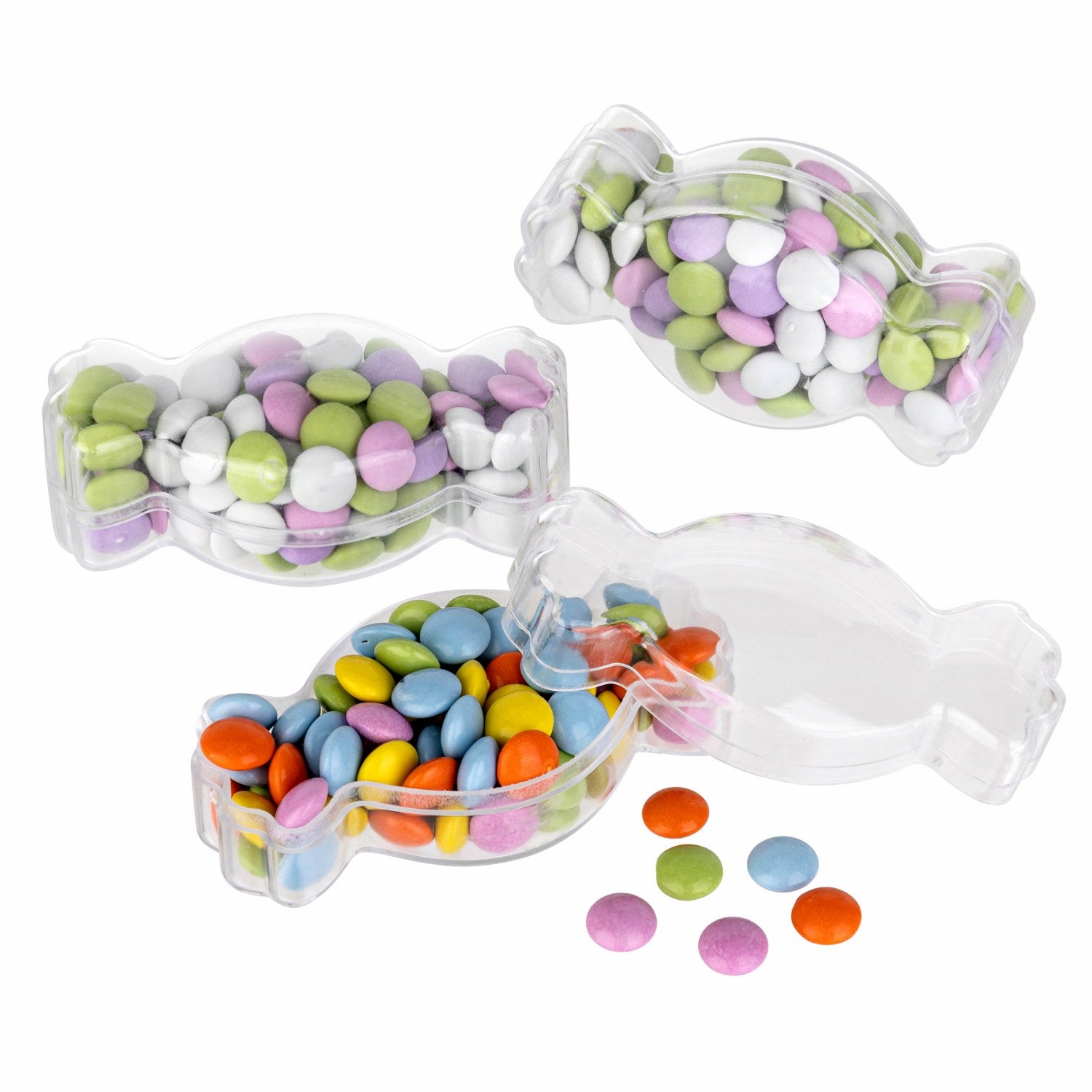 Candy Shaped Acrylic Candy Boxes 24 Pack 1.41"x2.67"x1.25"