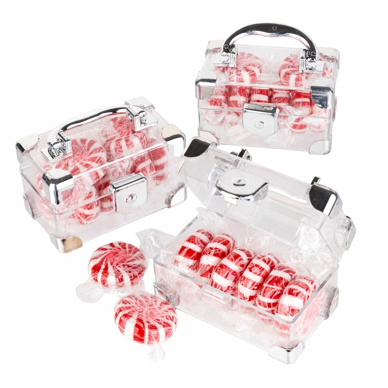 Treasure Chest Box Shaped Acrylic Candy Boxes 16 Pack 2.75"x1.65"x1.57"